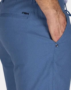 Blue Stretch Chino Shorts