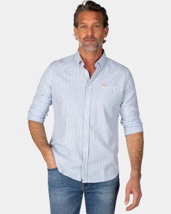 Blue striped linen shirt
