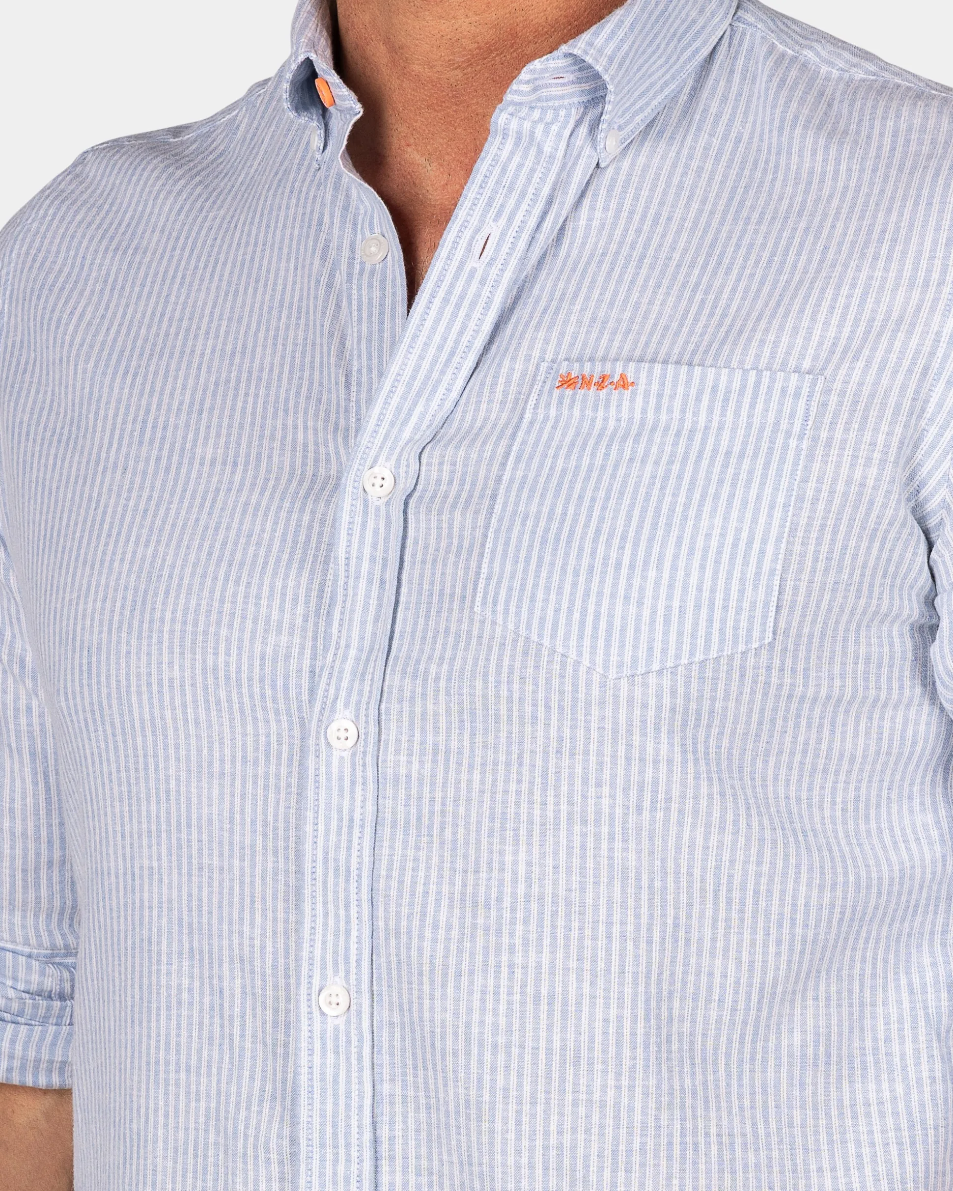 Blue striped linen shirt