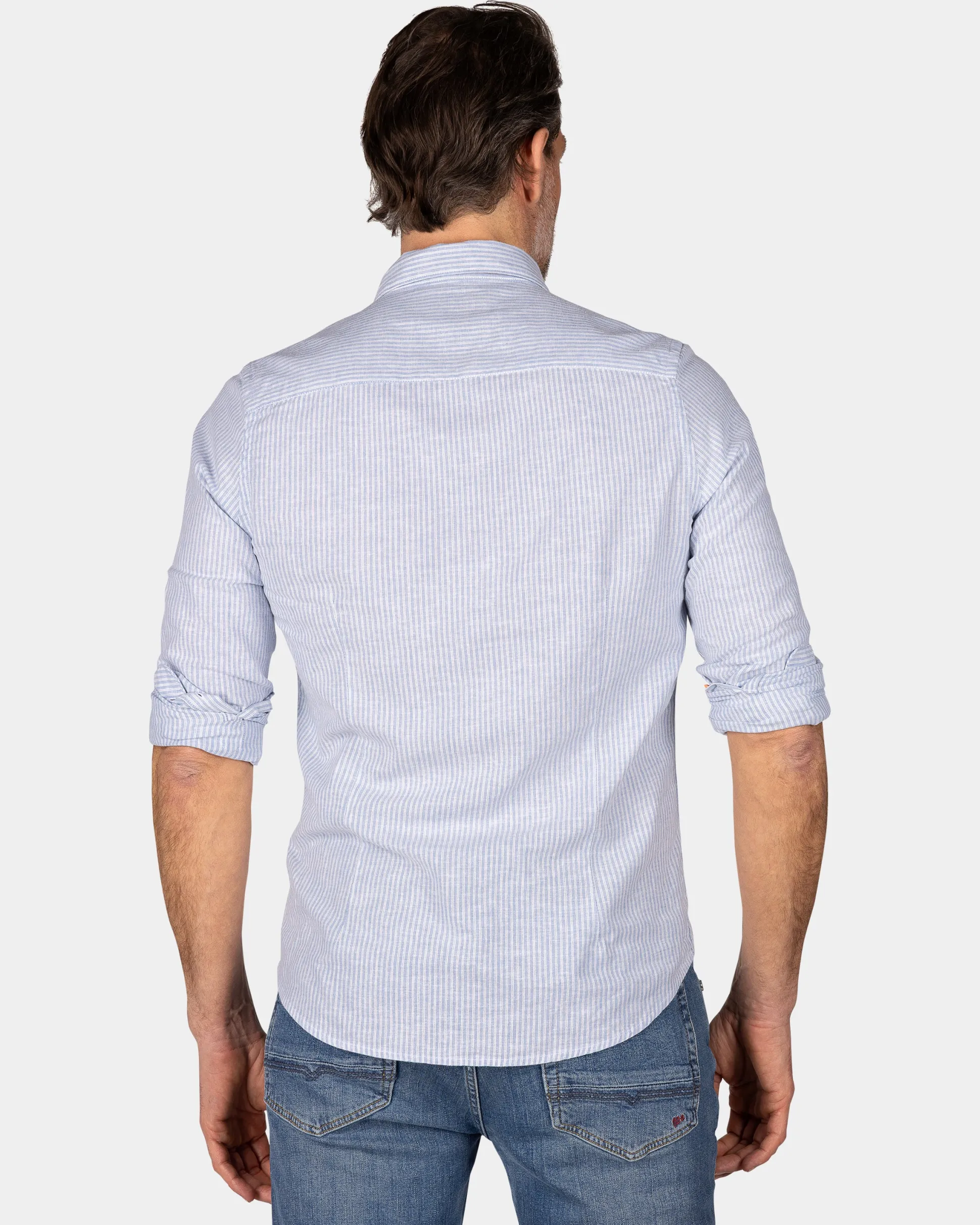 Blue striped linen shirt