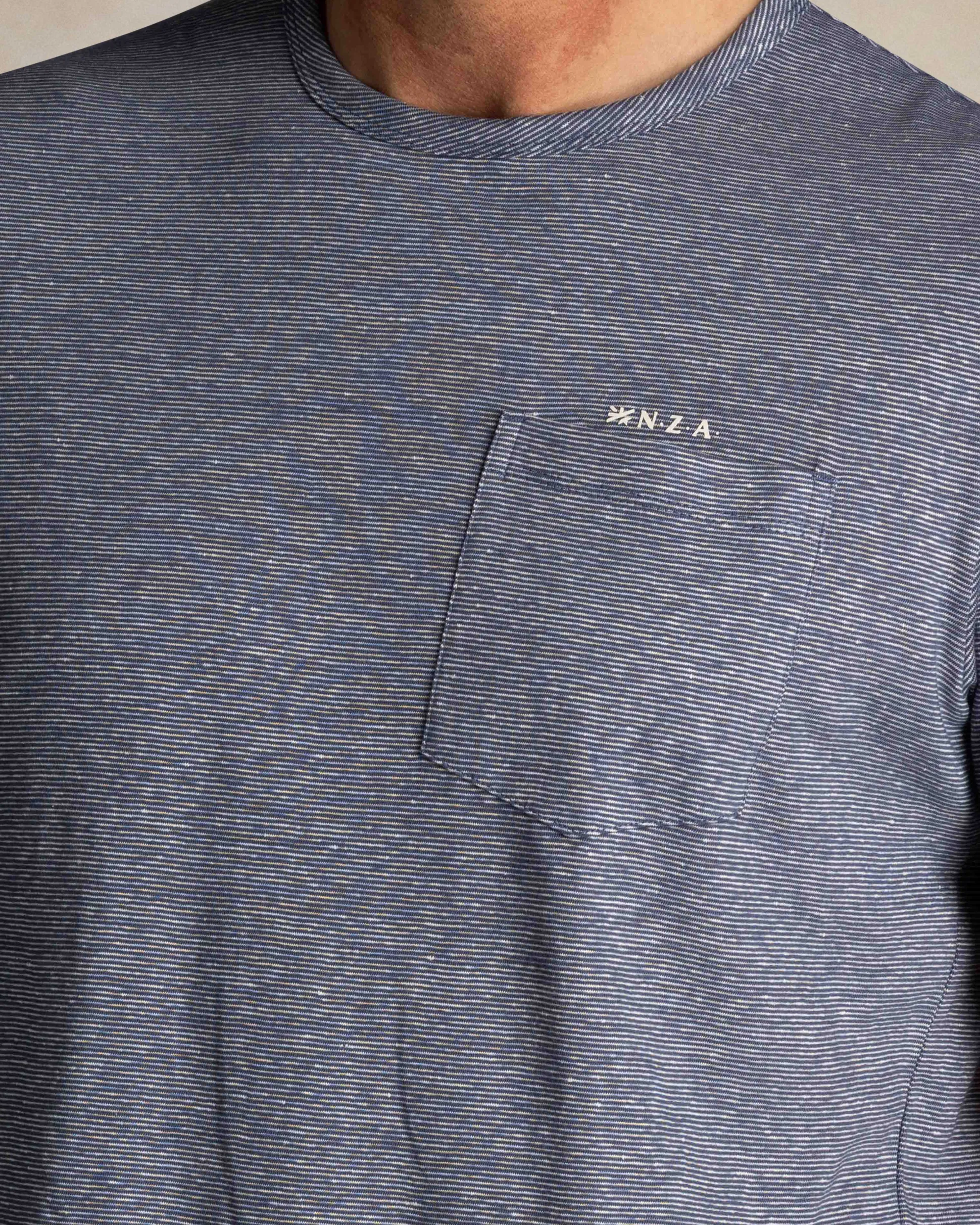 Blue striped linen tee