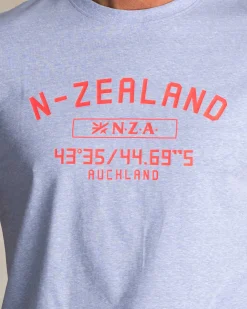 Blue T-shirt with NZA logo on the chest