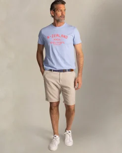 Blue T-shirt with NZA logo on the chest