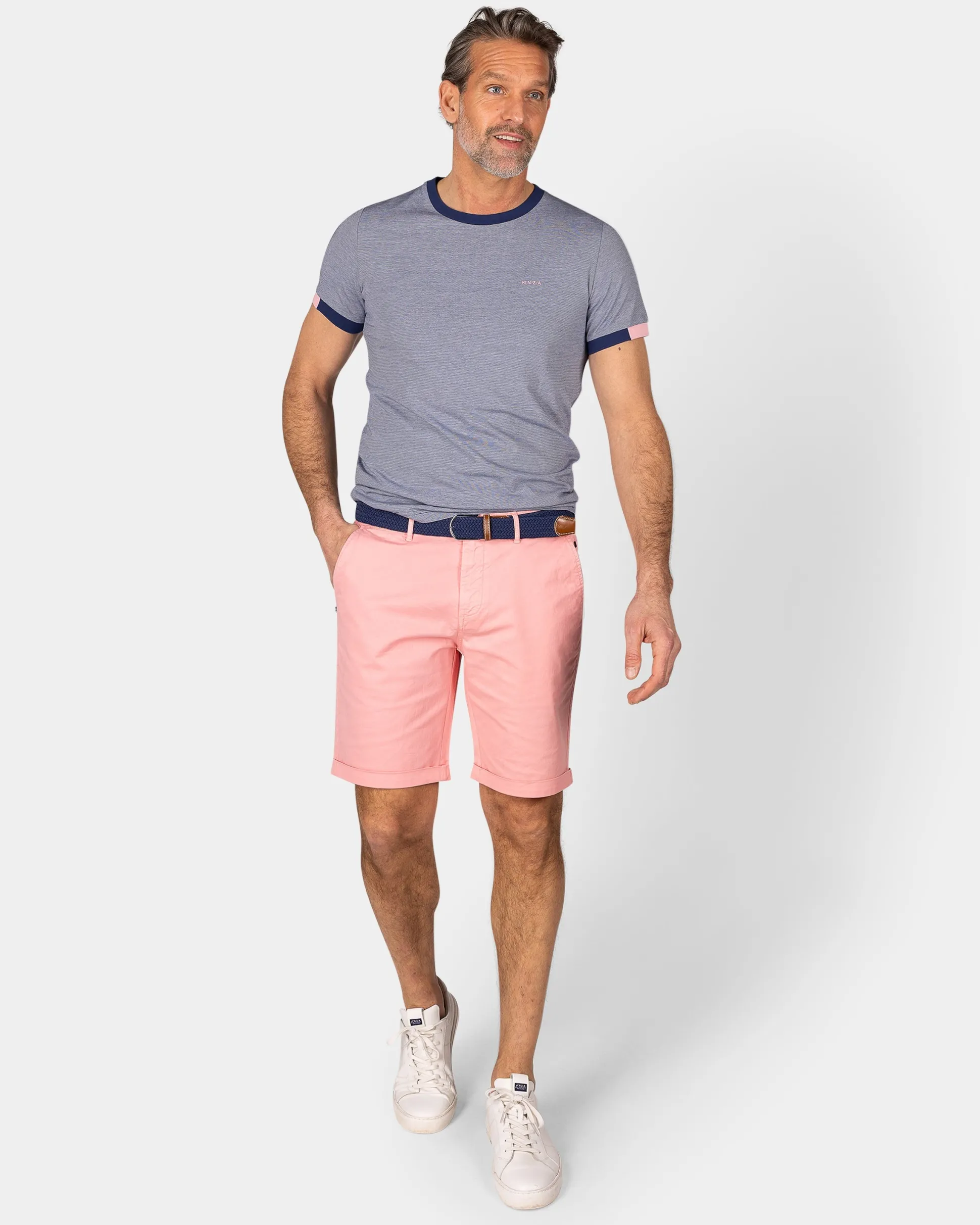 Blue-Grey Cotton T-Shirt