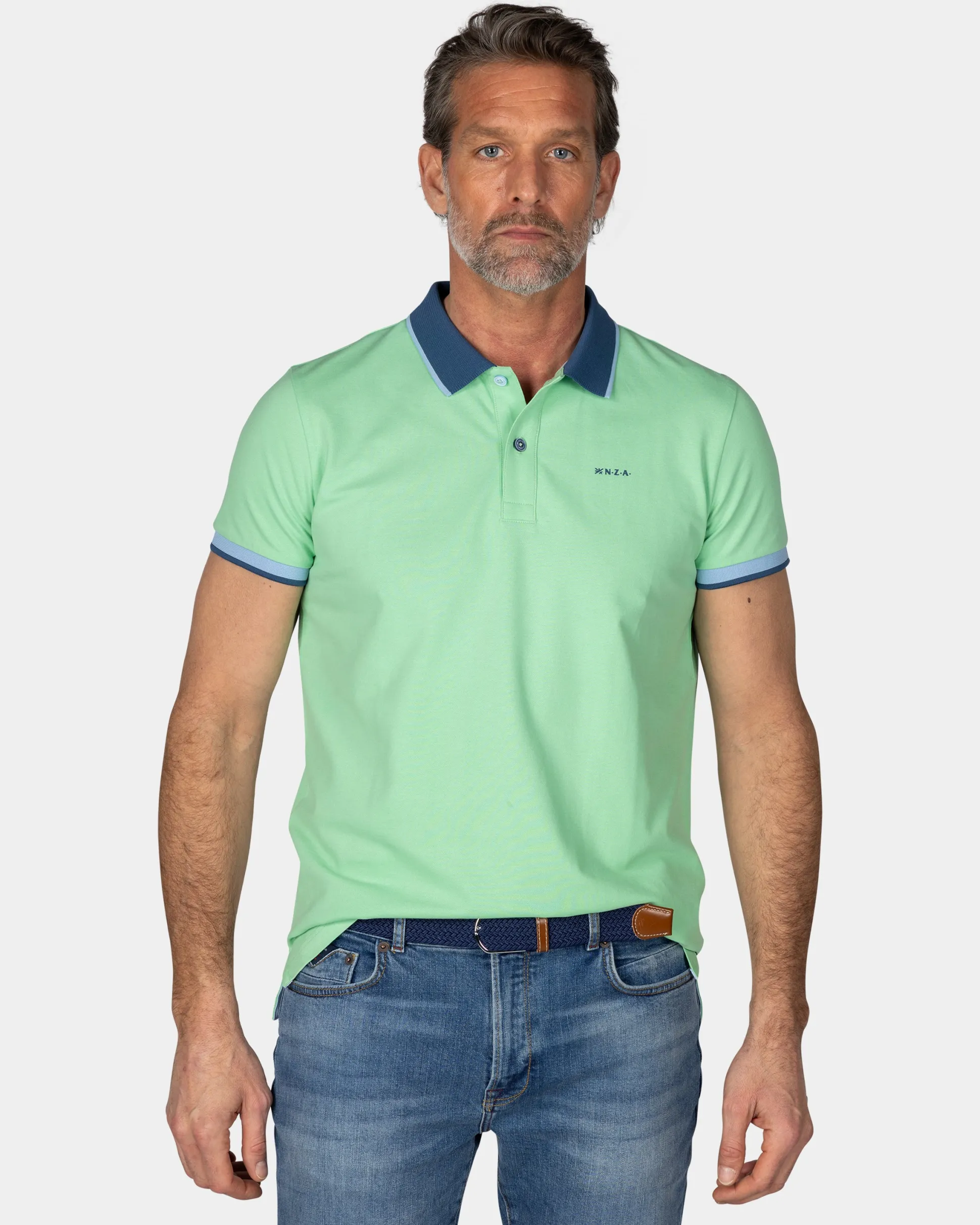 Bright green sporty polo
