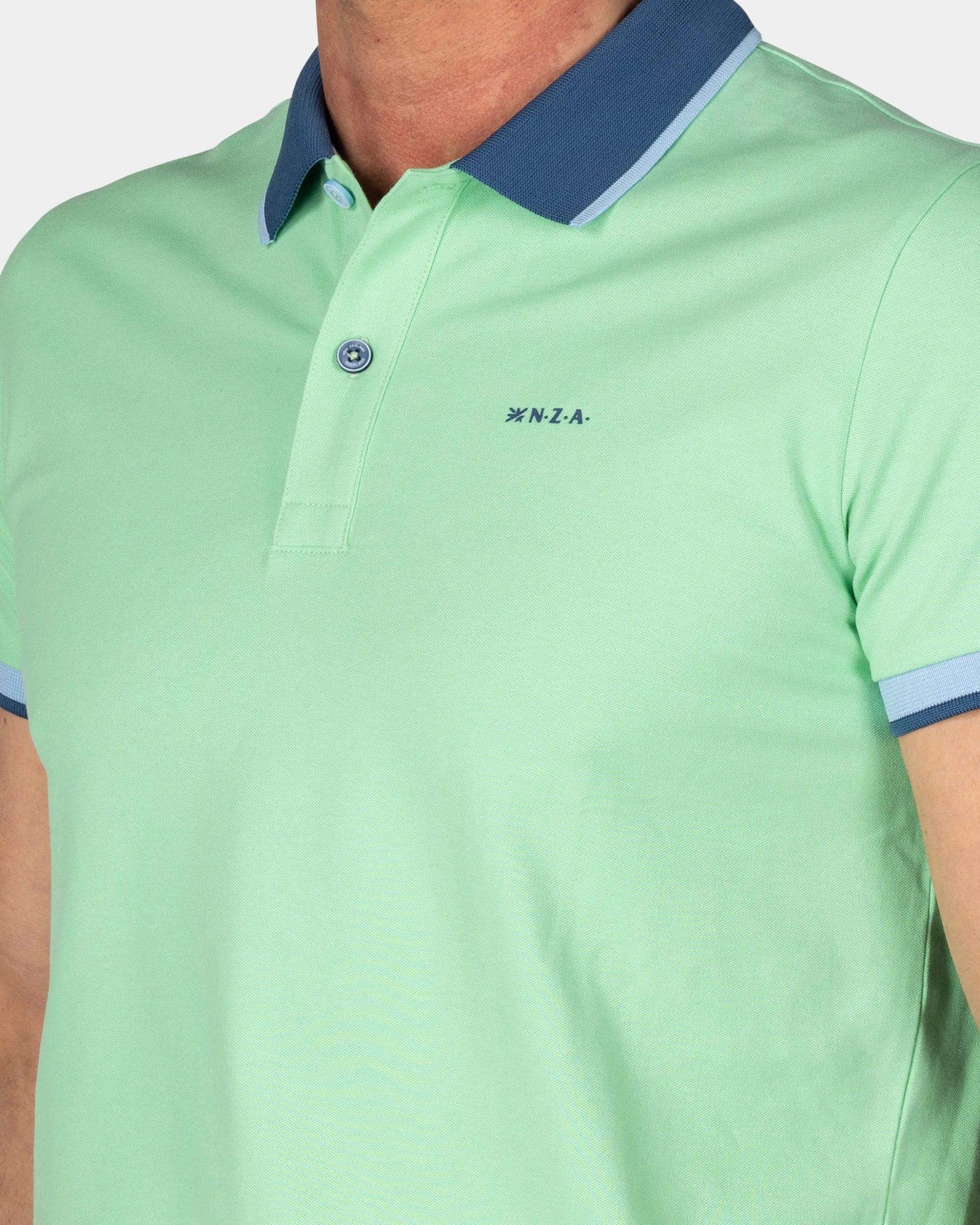 Bright green sporty polo