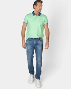 Bright green sporty polo