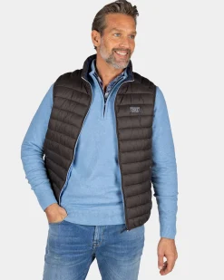 Brown padded vest - Mud