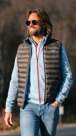Brown padded vest - Mud