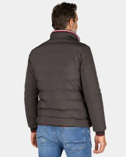 Brown polyester bomber jacket - Mud