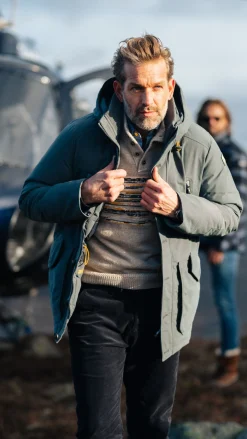 Canvas grey parka jacket - Ash Grey