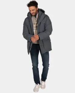 Canvas grey parka jacket - Ash Grey
