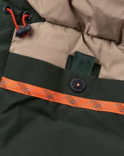 Canvas hooded parka jacket - Crushing Green