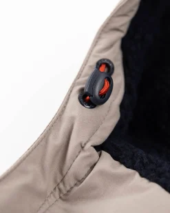 Canvas parka-jacket hooded - Tar grey