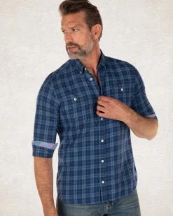 Checkered blue cotton shirt