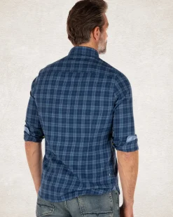 Checkered blue cotton shirt