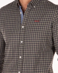 Checkered cotton flannel shirt - Army Ground