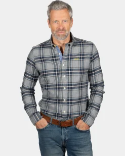 Checkered long sleeve shirt Speden - Grey Melange
