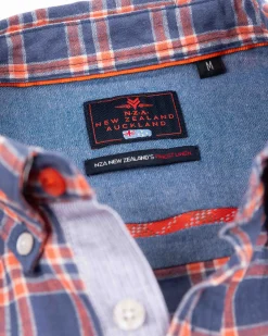 Checkered shirt with blue and pink - Dusk Navy