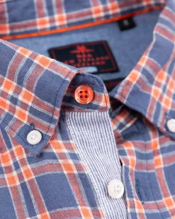 Checkered shirt with blue and pink - Dusk Navy