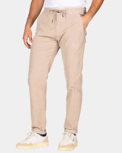 Corduroy ecru chino - Chestnut