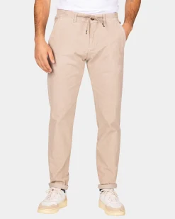 Corduroy ecru chino - Chestnut