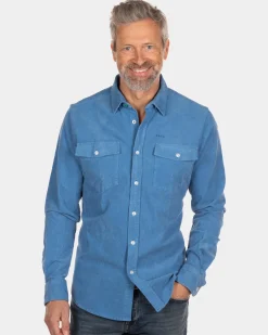 Corduroy overshirt Opuiaki - Cook's Blue