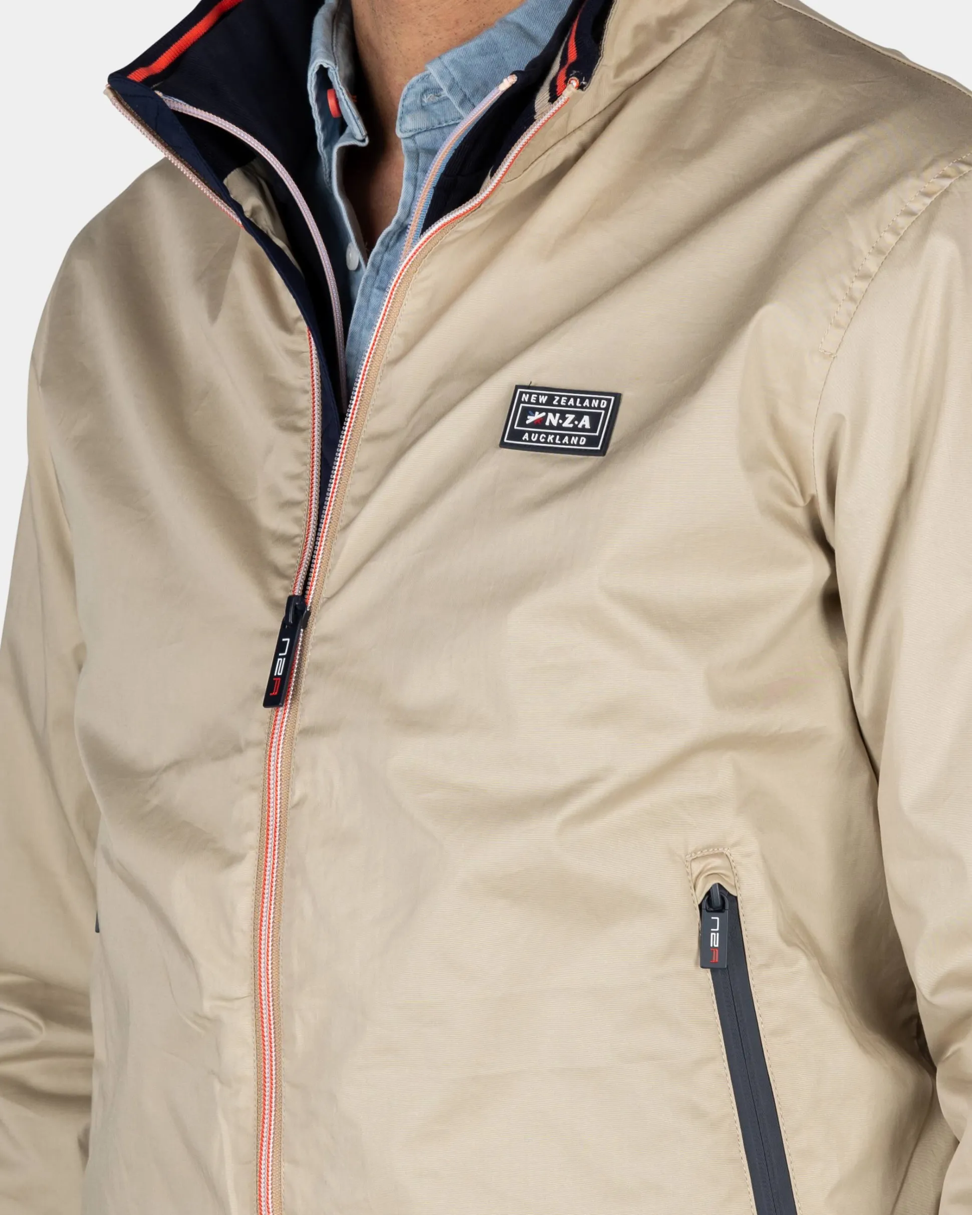 Cotton beige bomber jacket