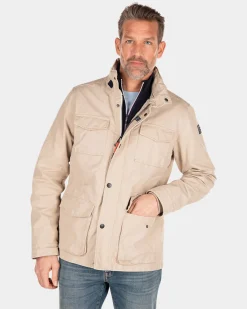 Cotton canvas jacket - Shimmering Sand