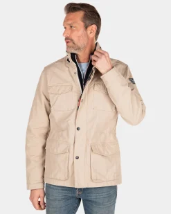 Cotton canvas jacket - Shimmering Sand