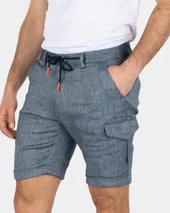 Cotton cargo shorts - Key Navy