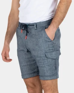 Cotton cargo shorts - Key Navy