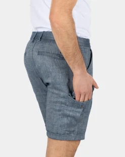 Cotton cargo shorts - Key Navy