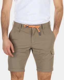 Cotton cargo shorts - Stone