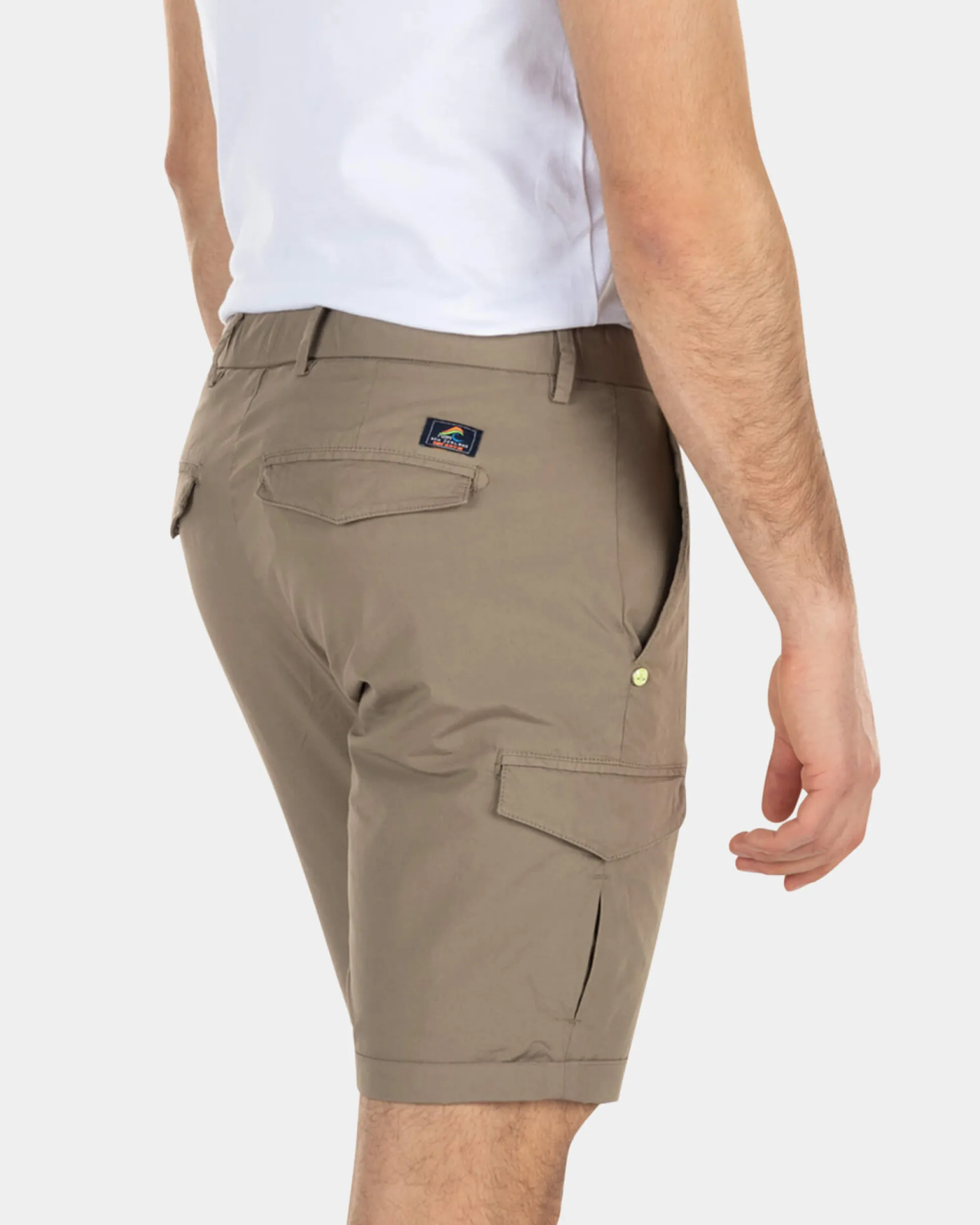 Cotton cargo shorts - Stone