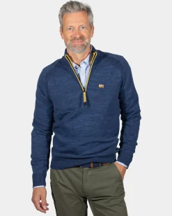 Cotton cashmere jumper Graham - Ink Navy