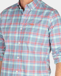 Cotton checkered shirt - Blue Multicolour