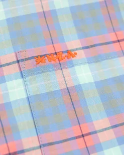 Cotton checkered shirt - Blue Multicolour