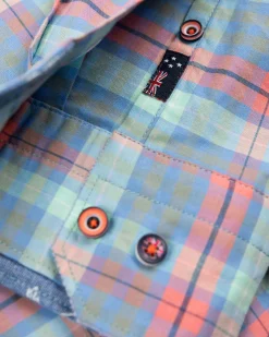 Cotton checkered shirt - Blue Multicolour