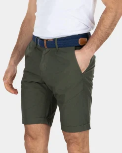 Cotton chino shorts - Army