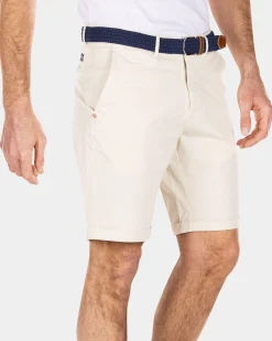 Cotton chino shorts - Cream