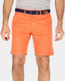 Cotton chino shorts - Golden Orange