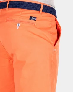 Cotton chino shorts - Golden Orange