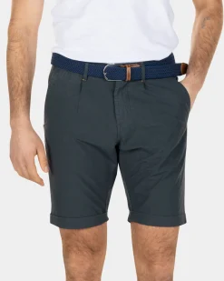 Cotton chino shorts - Green Grey