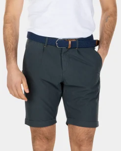 Cotton chino shorts - Green Grey