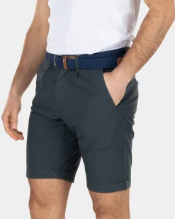 Cotton chino shorts - Green Grey