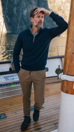 Cotton dark brown chino - Dark Mocca