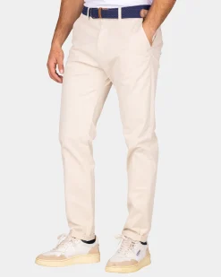 Cotton ecru chino - Powder Sand
