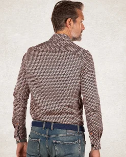 Cotton elastane long sleeved shirt - Trent Petrol