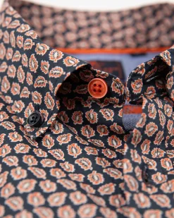Cotton elastane long sleeved shirt - Trent Petrol